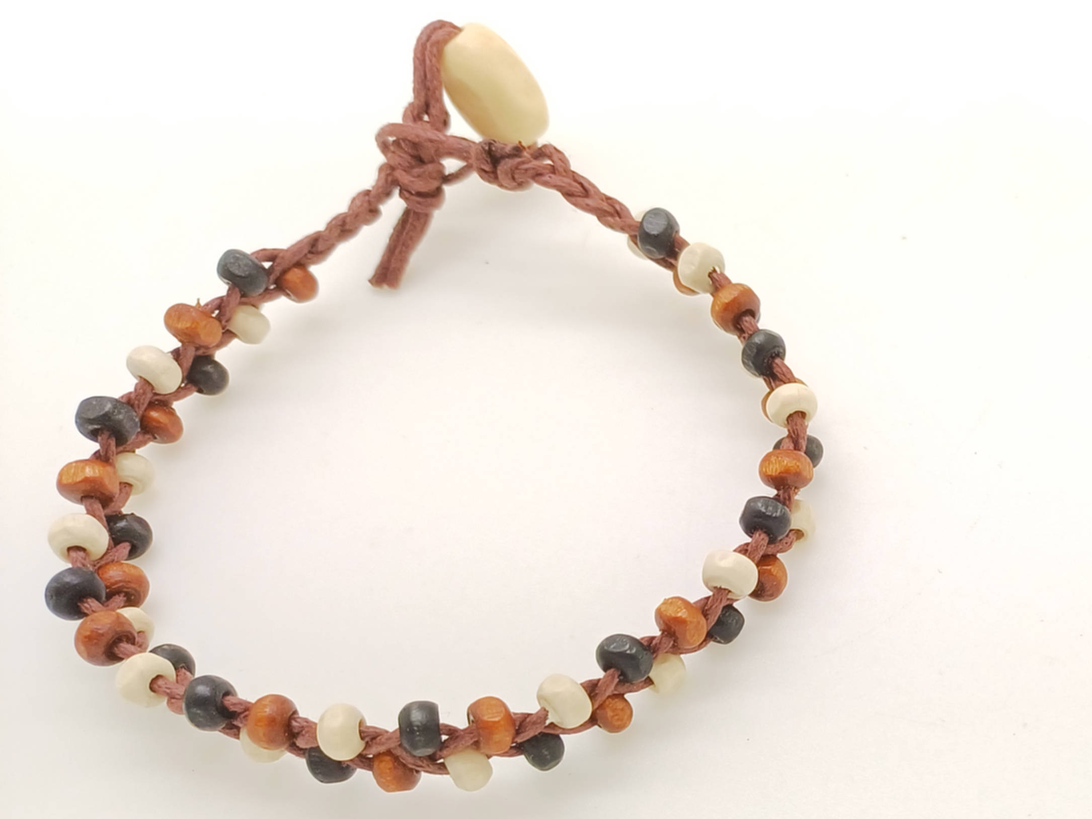 BRA10 bracelet tresse marron