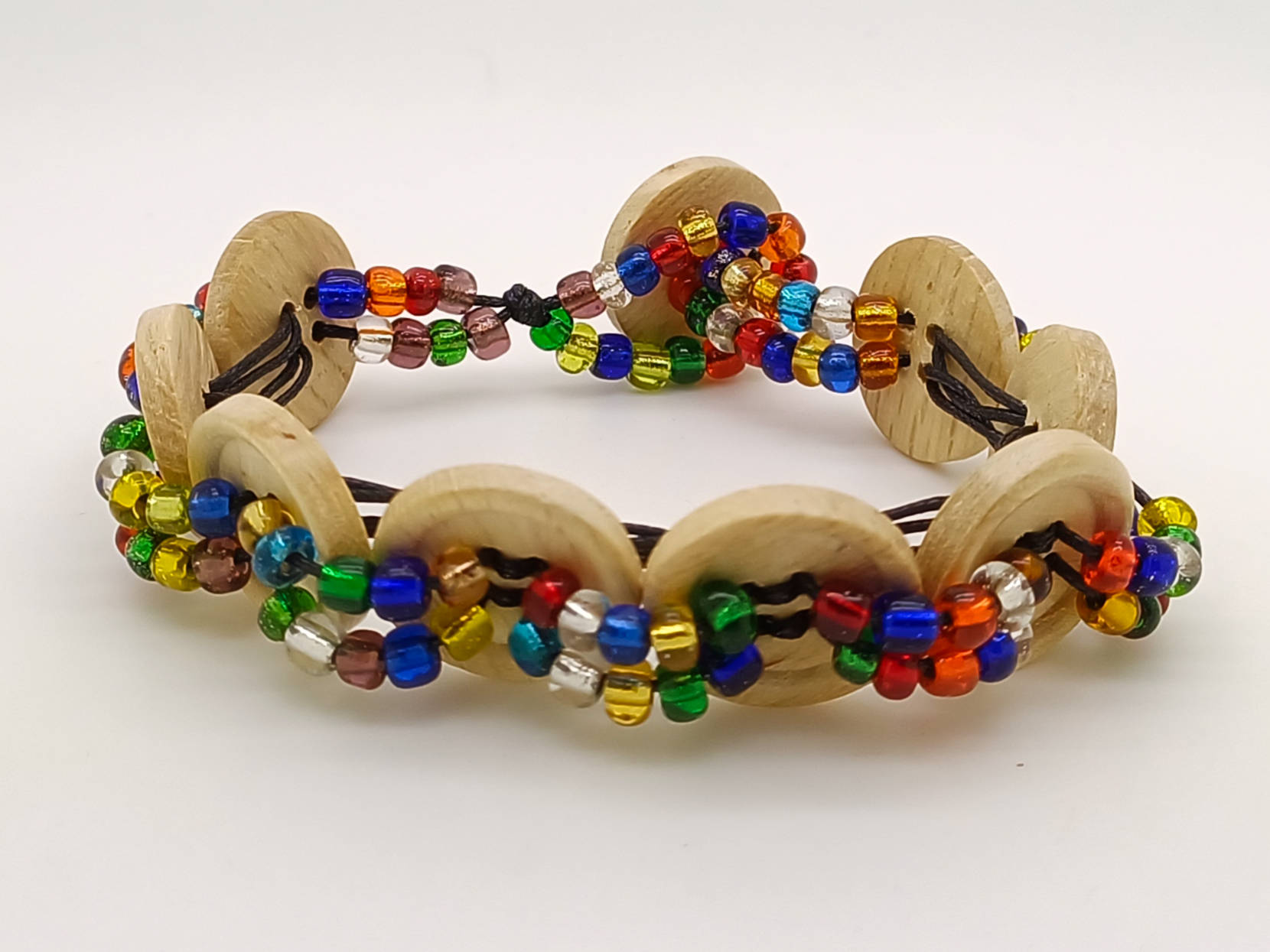 BRA11 bracelet tresse bouton