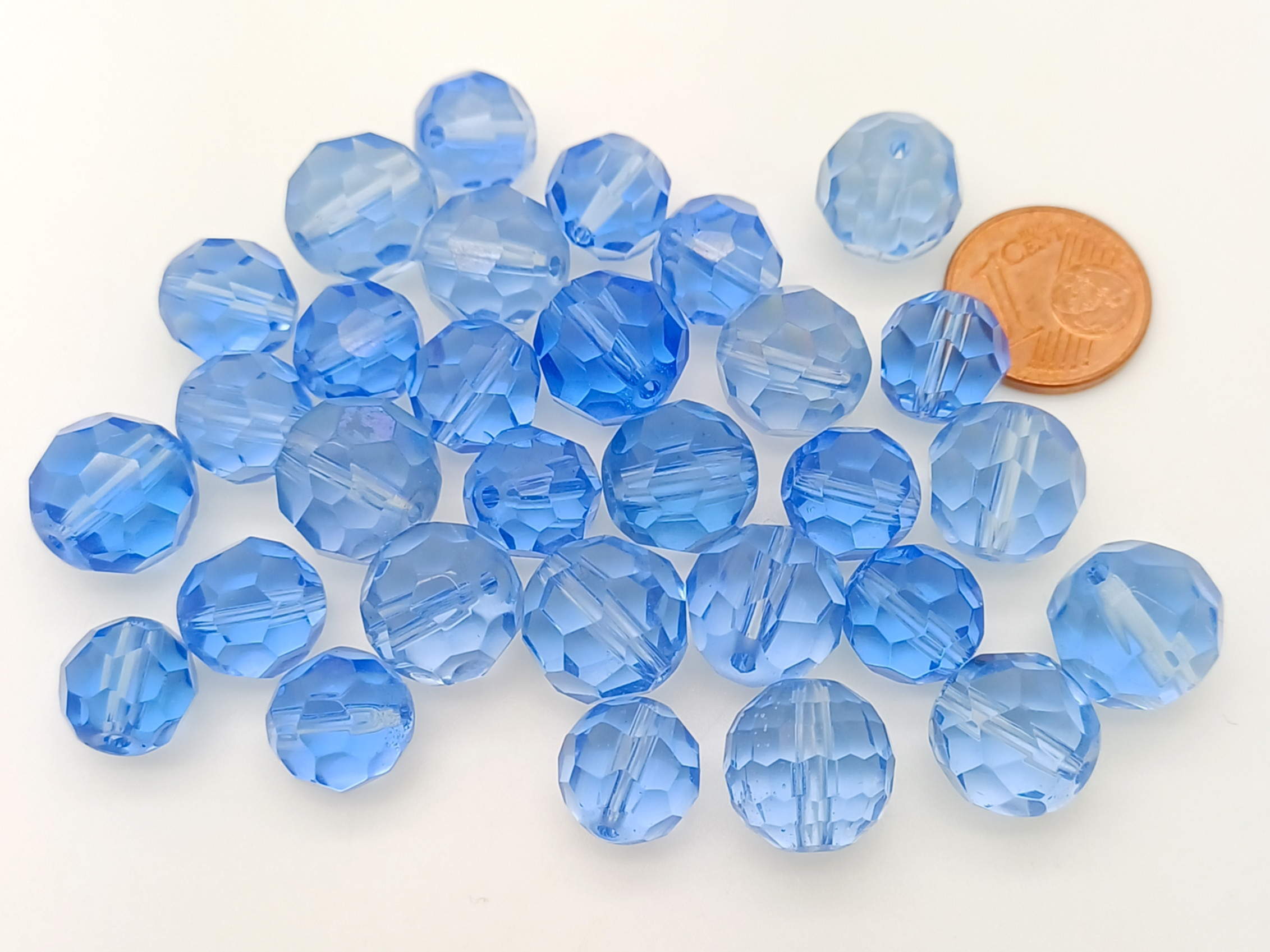 PV-lot-41 perle verre bleue