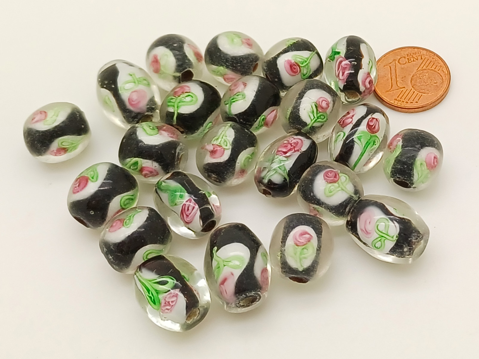 PV-lot-52 perles verre noires