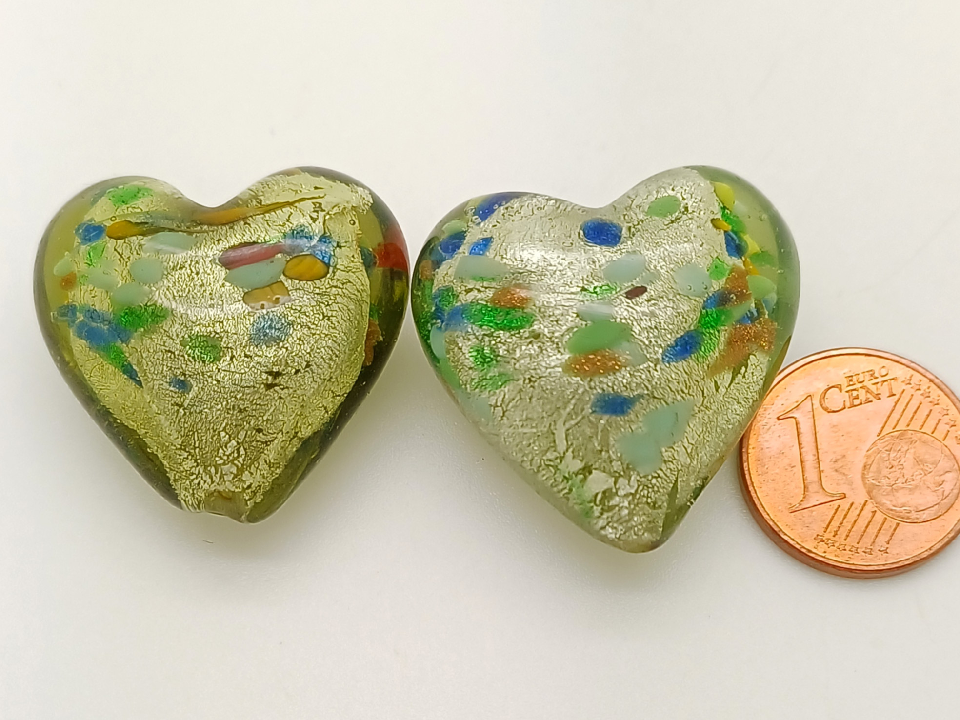PV-lot-73 perles verre vertes