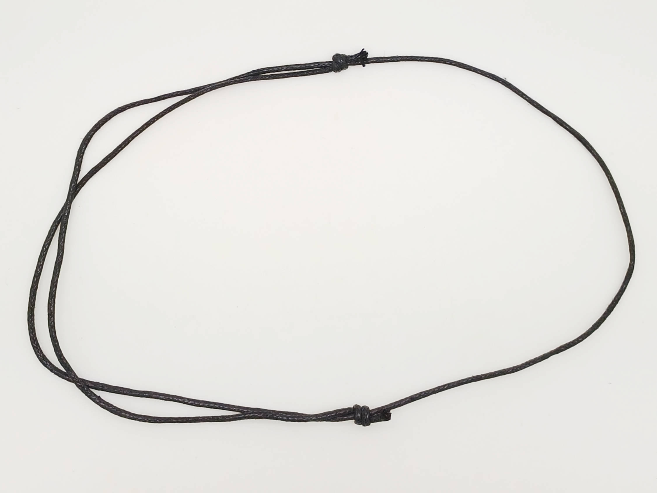 colliers montes fil coton cire 15mm noir