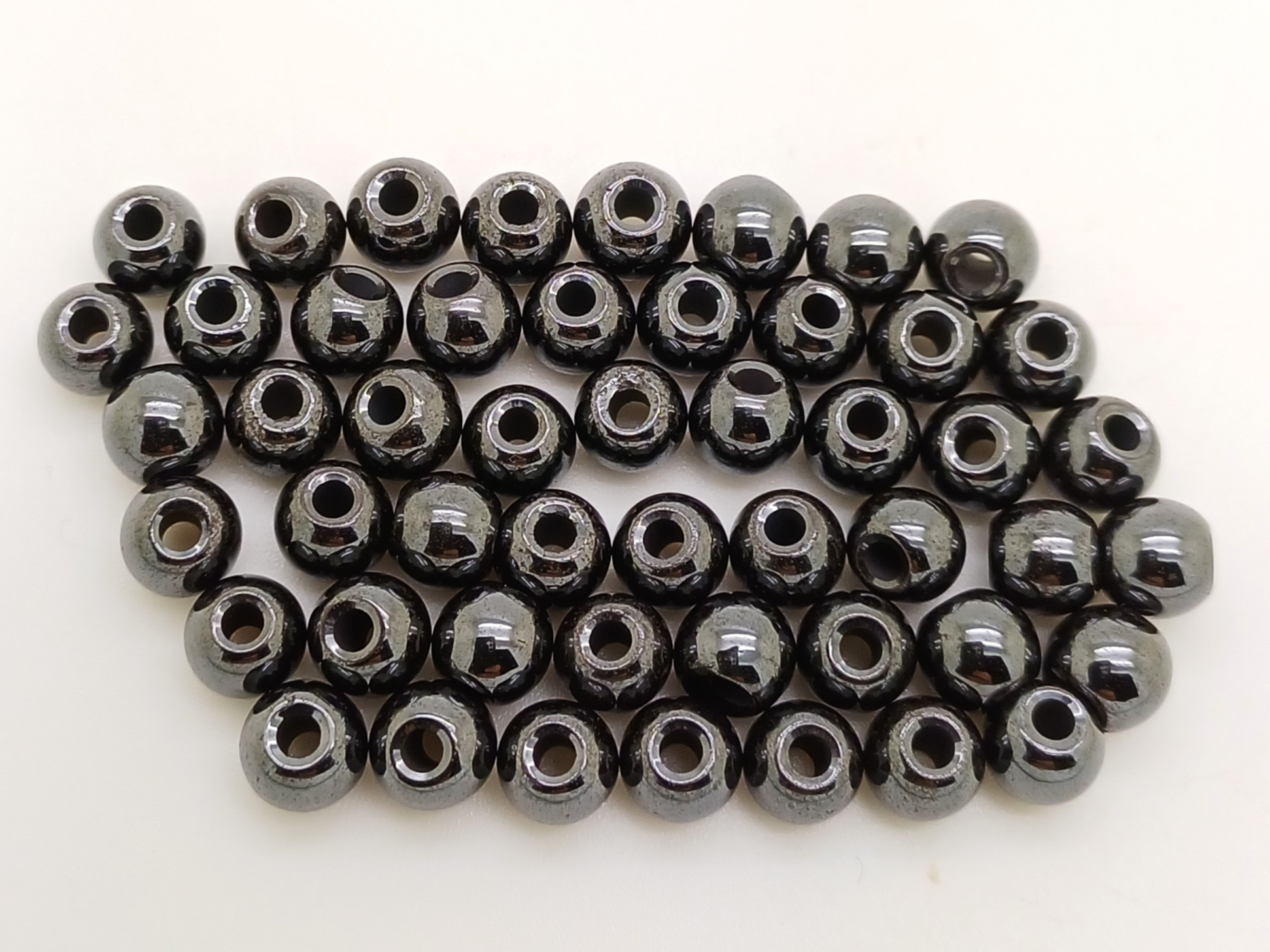 perles hematite 6mm magnetique PIER01