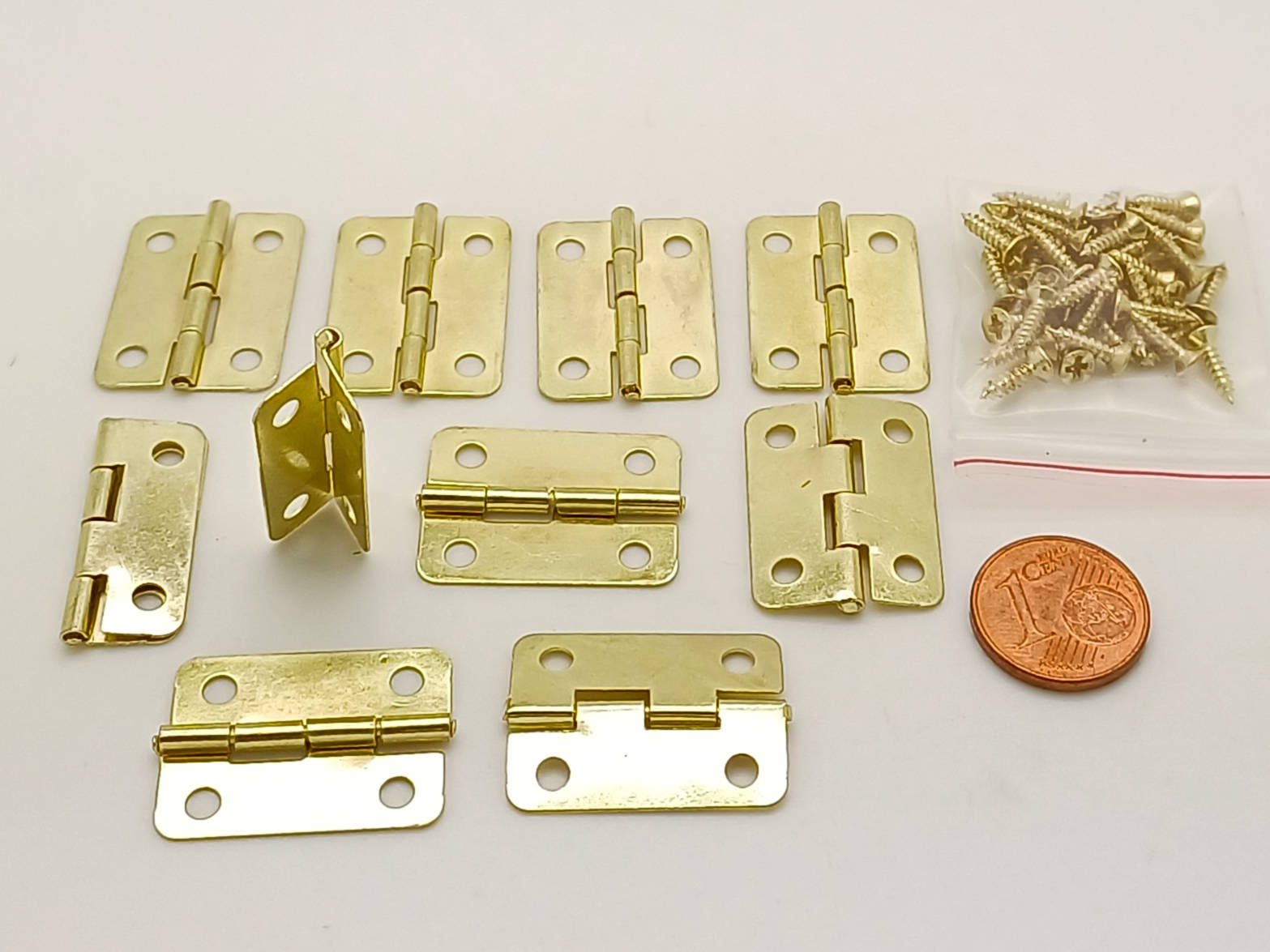 charniere 24x18mm doree boite cartonnage