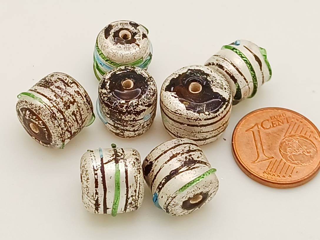 PV-lot-102 perles verre argente