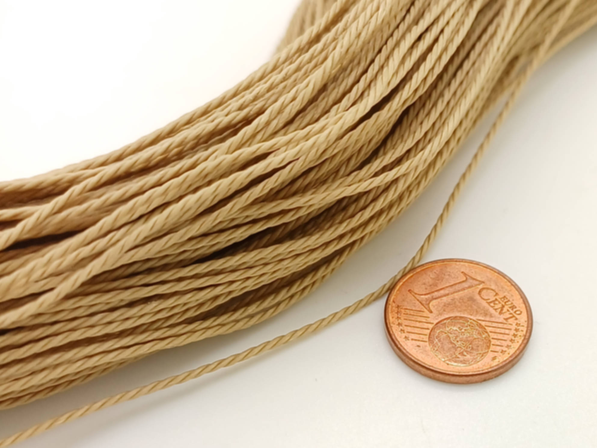 fil torsade 1mm bronze polyester echeveau 75m