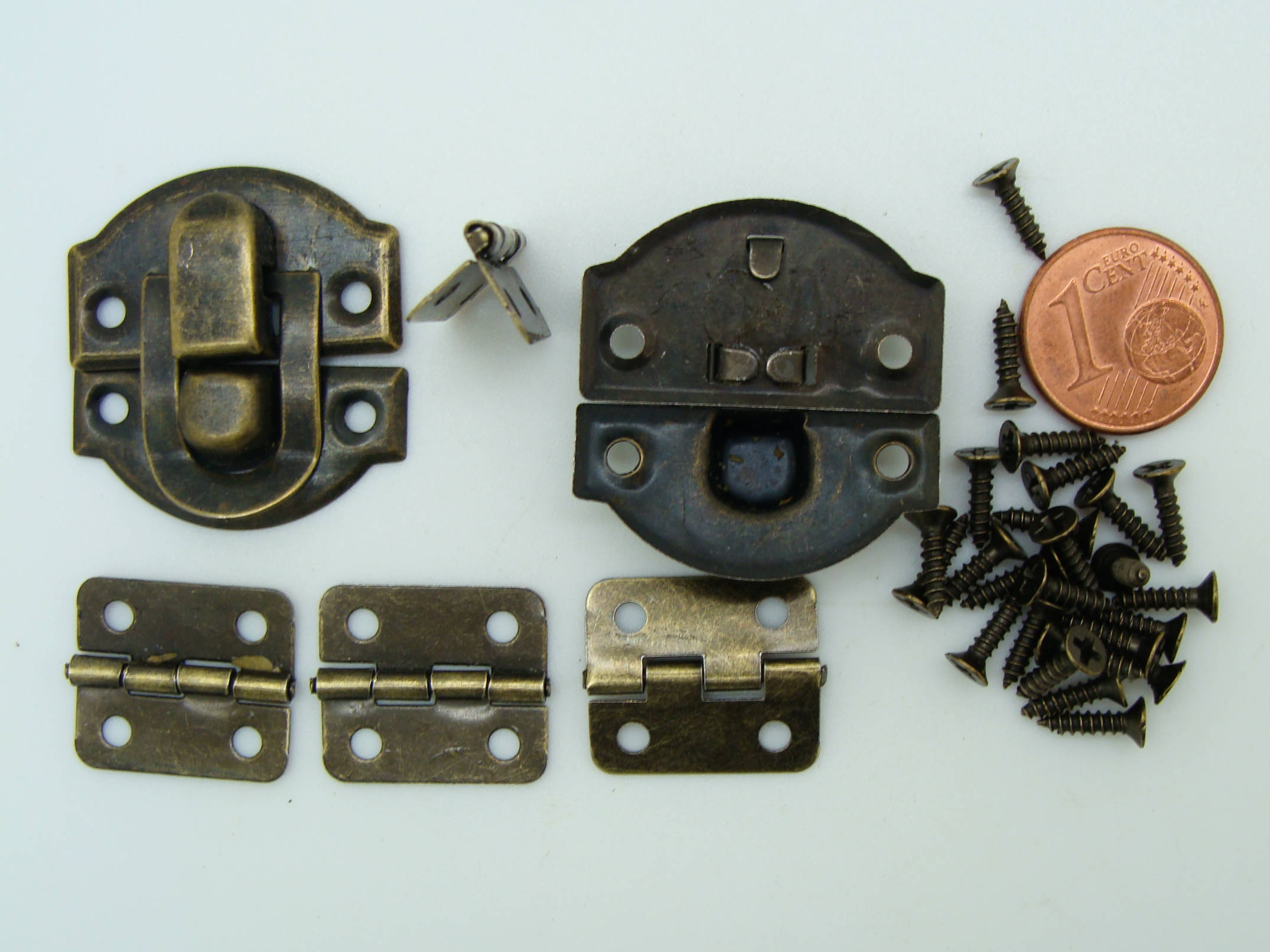 fermoir boite petit rabat pour boite carton-kit02-bronze