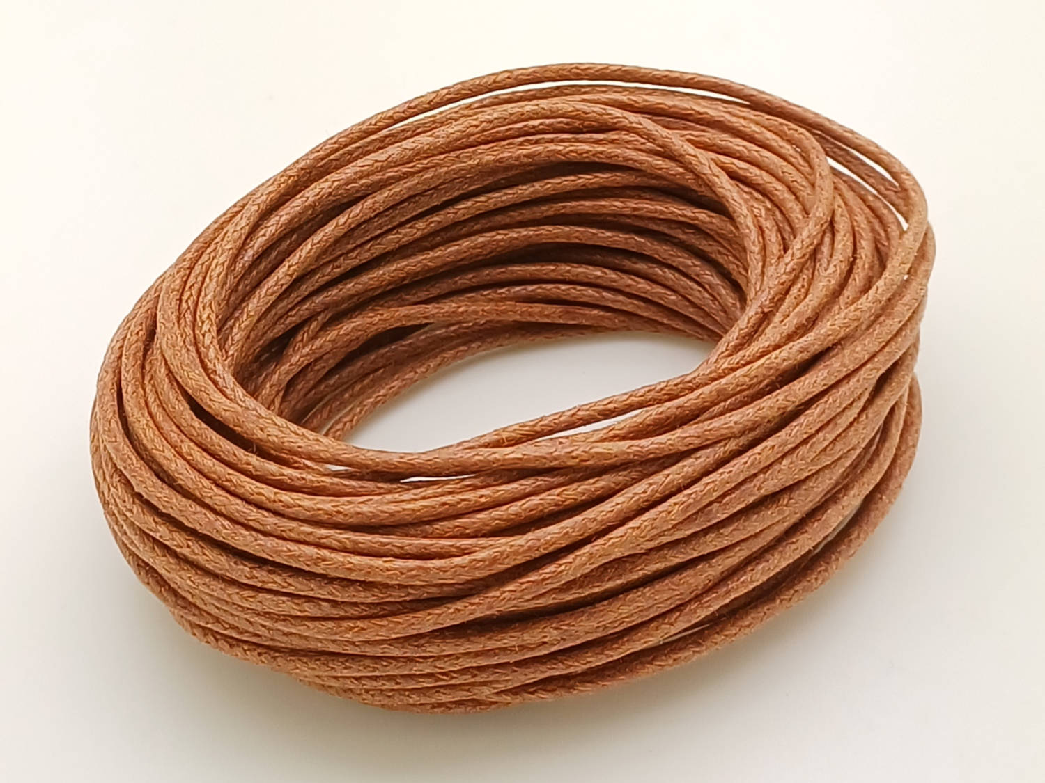 fil coton cire 15mm marron cordon bijoux