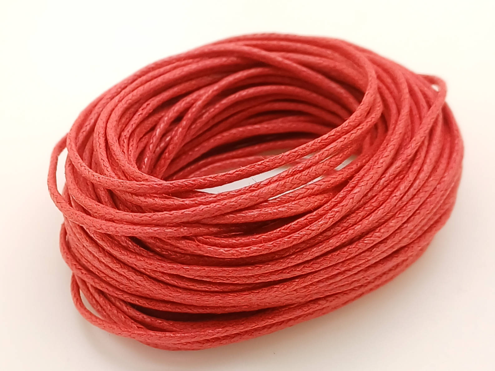 fil coton cire 15mm rouge