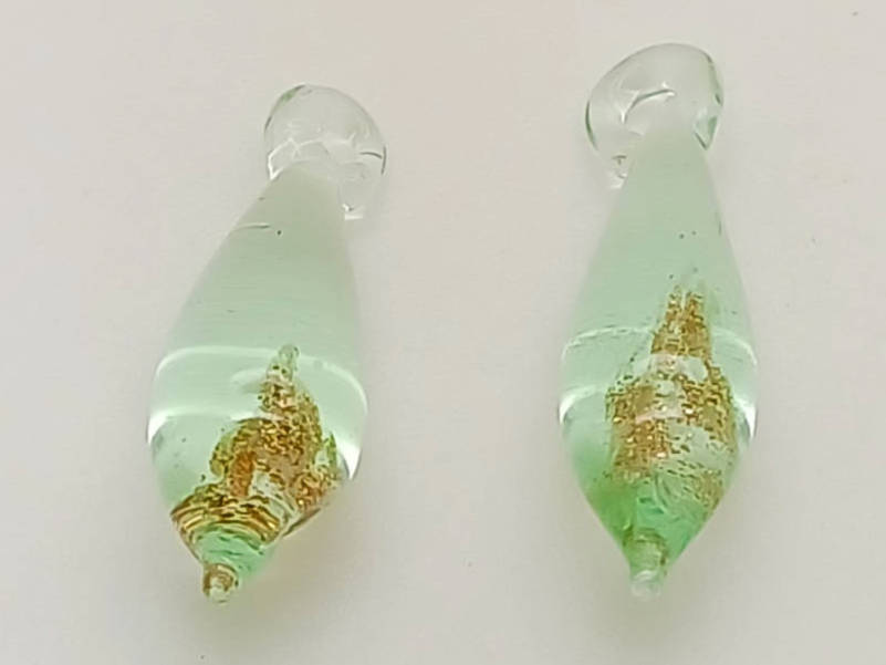 Pend-464-vert pendentif goutte mini vert