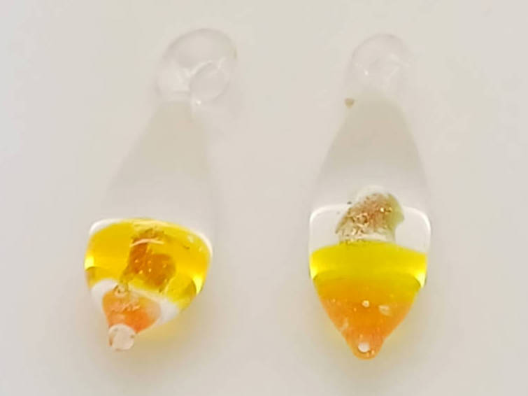 Pend-464-orange pendentif goutte mini orange dore