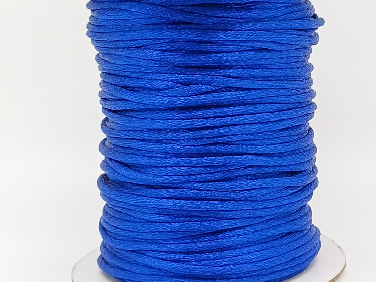 fil queue de rat bleu fonce 2mm bobine 60m