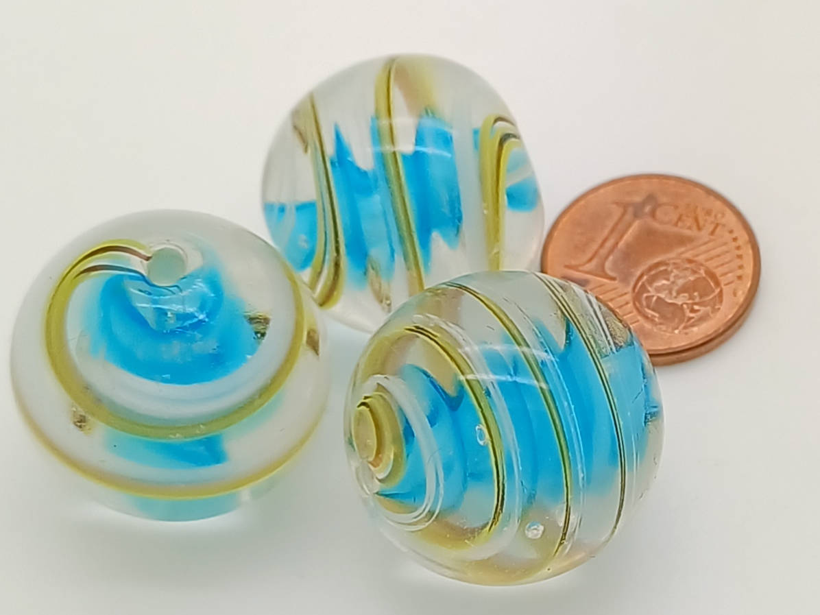 PV-lot-09 peles verre bleues rondes