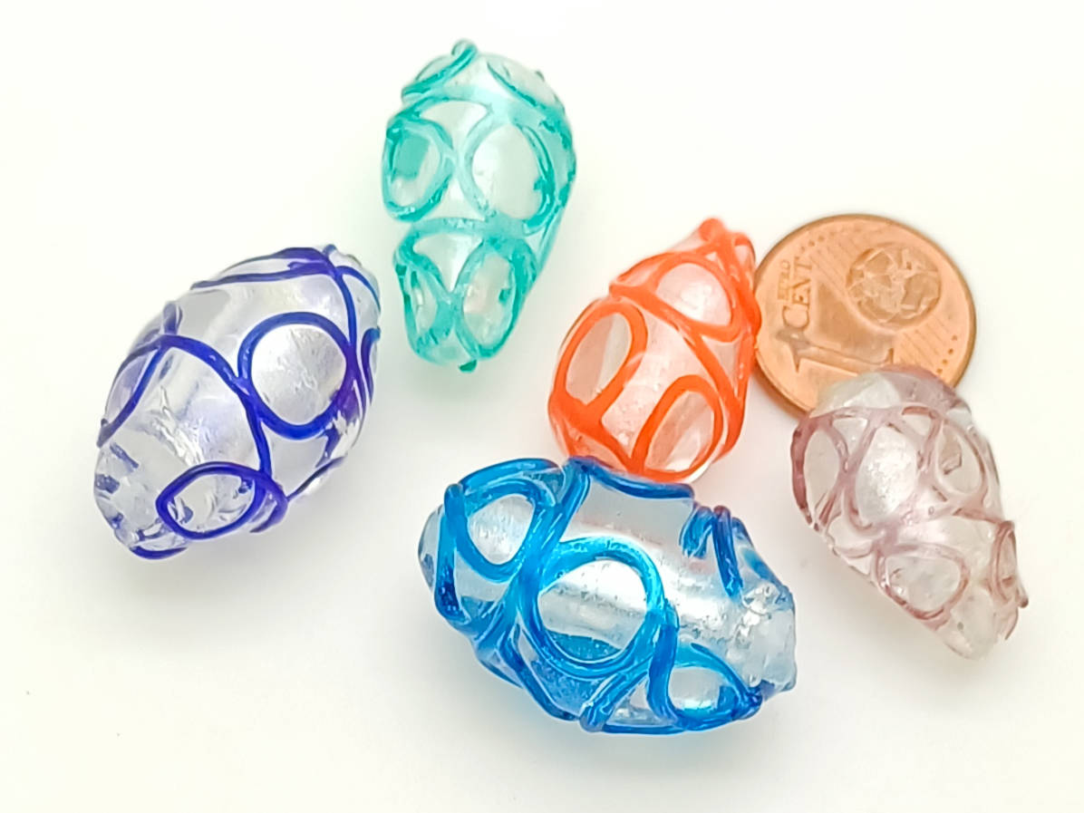 PV-lot-91 perles verre lampwork mix couleurs