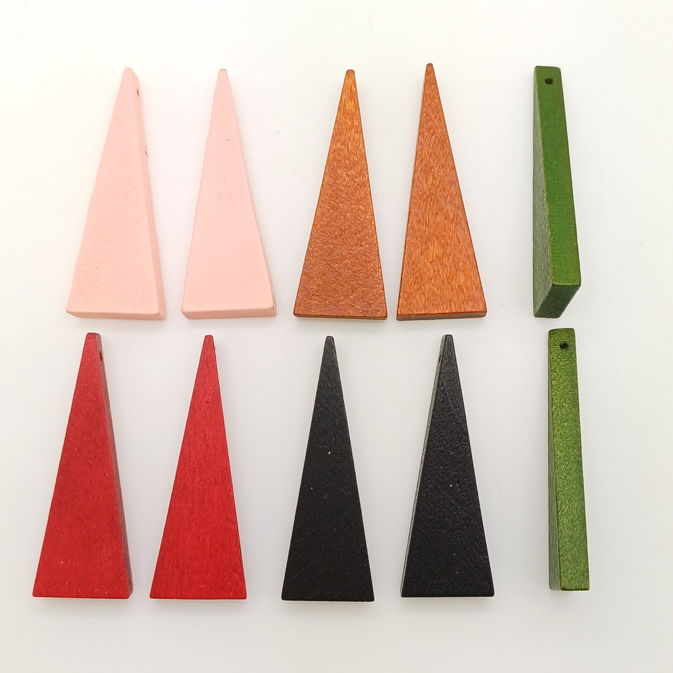 PB99 pendentif bois 40mm mix couleurs peint