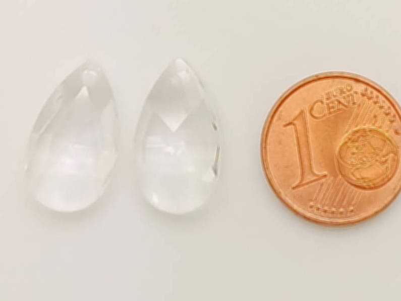 goutte 16mm transparent verre breloque