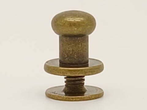 mini poignee bouton de col 8x6mm bronze