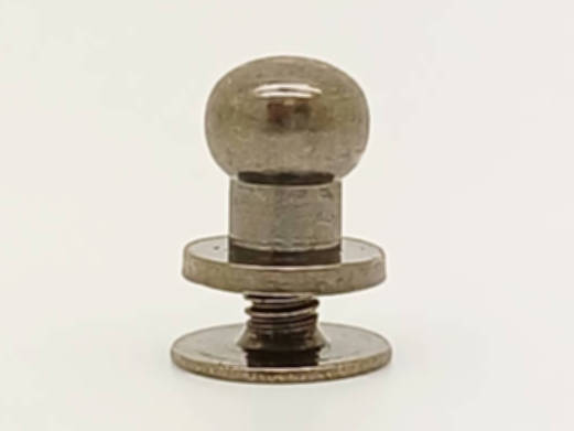 mini poignee bouton de col 8x6mm noir