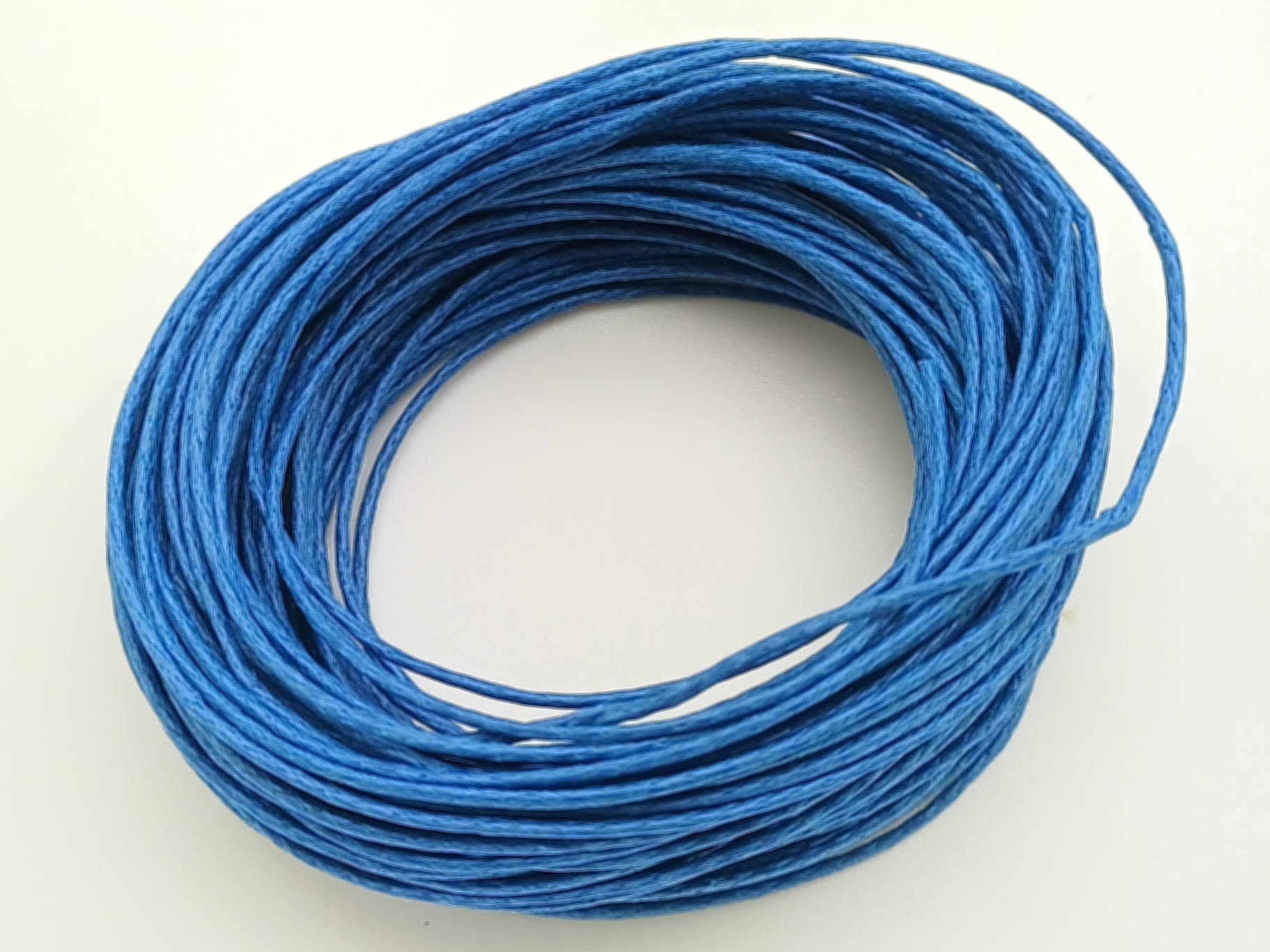 fil coton cire 07mm bleu fonce