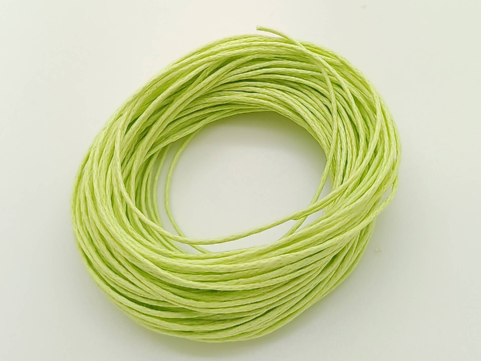 fil coton cire 07mm vert clair