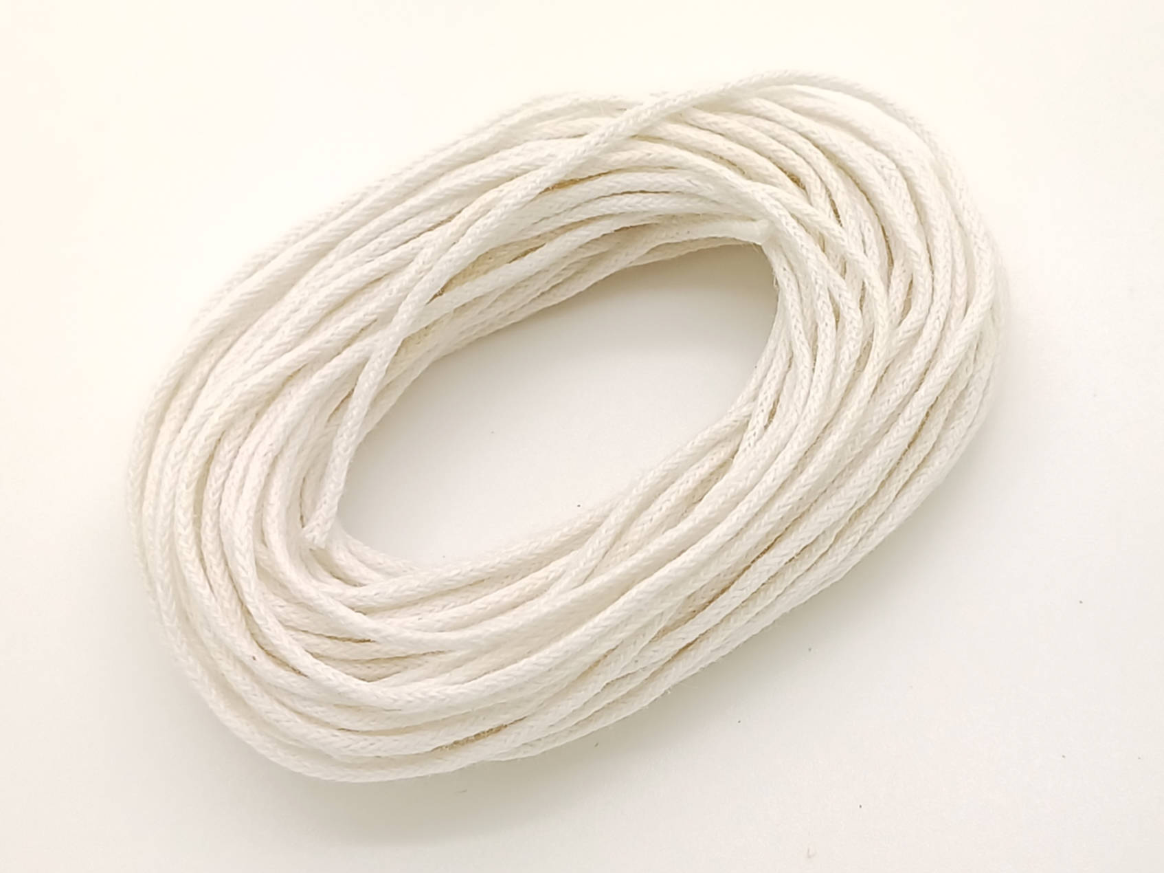 coton cire 12mm blanc