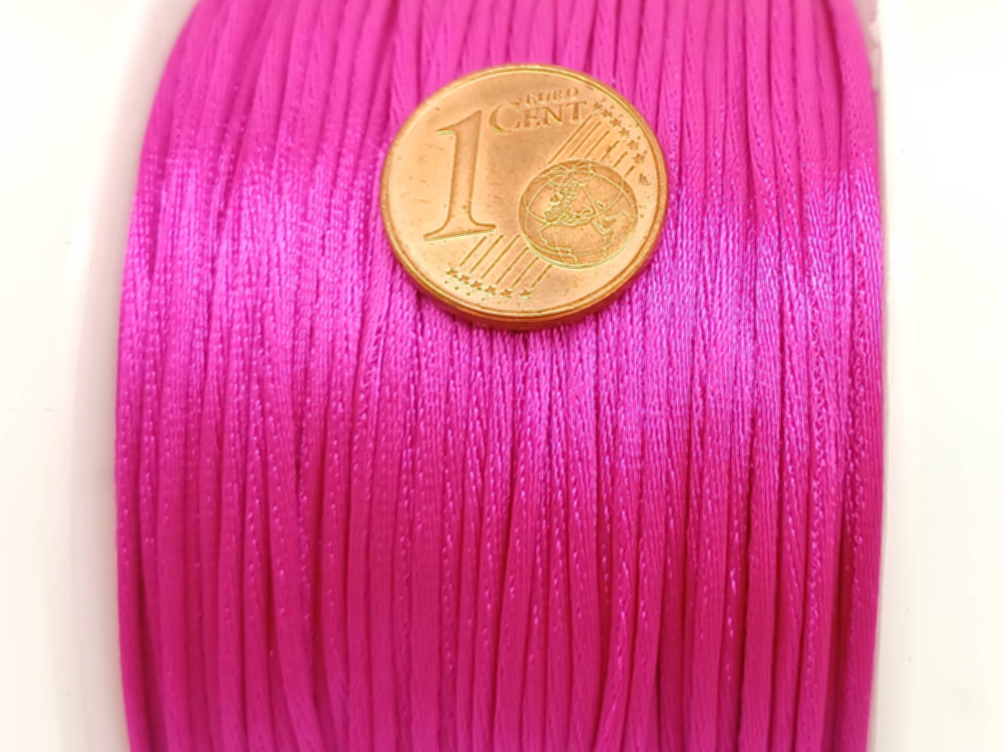 fil queue de souris 1mm rose violet cordon