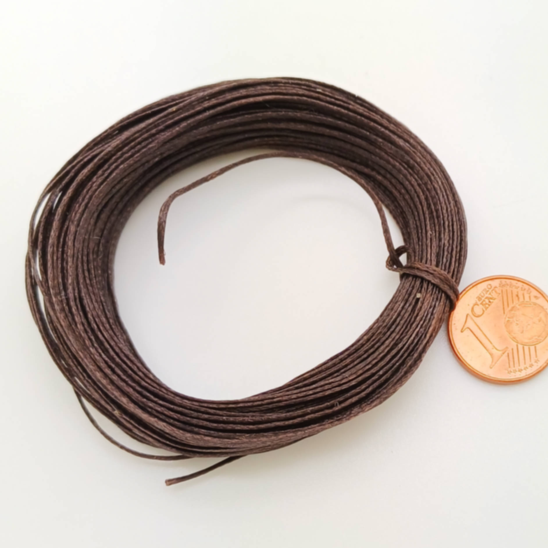fil plat 1mm marron DIY bijoux couture