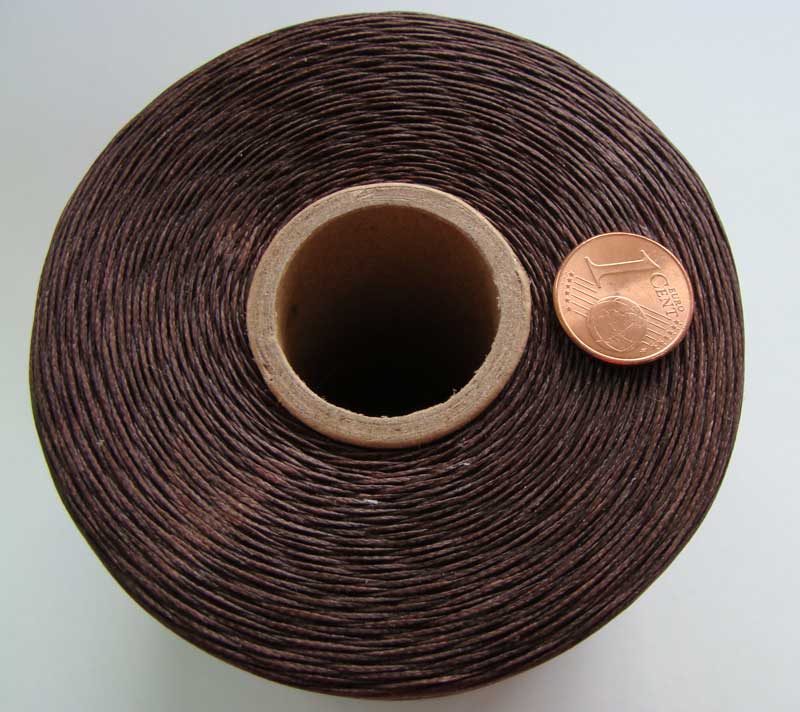 fil polyester 1mm plat marron bobine