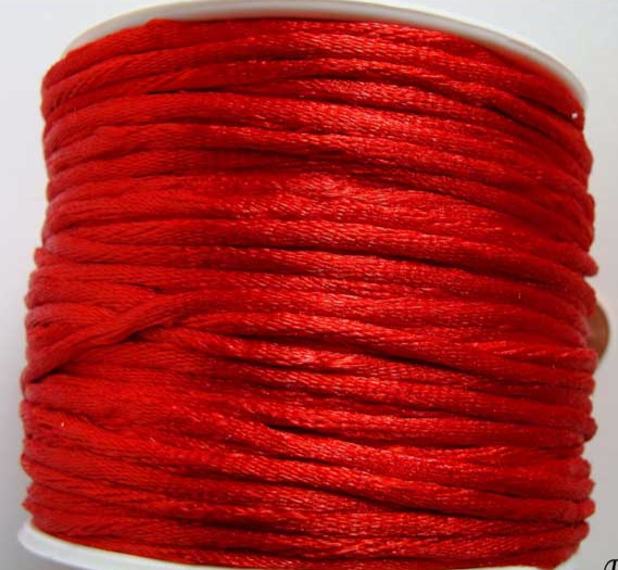 cordon queue de rat rouge 2mm fil