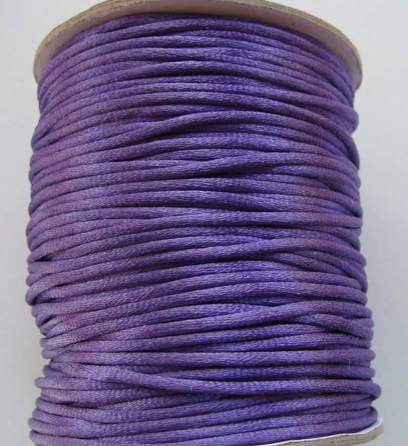 cordon queue de rat violet 2mm fil