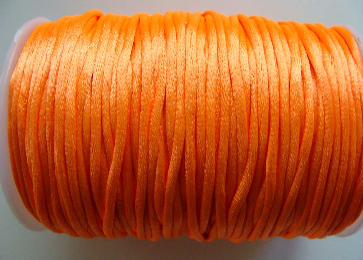 cordon queue de rat orange 2mm fil