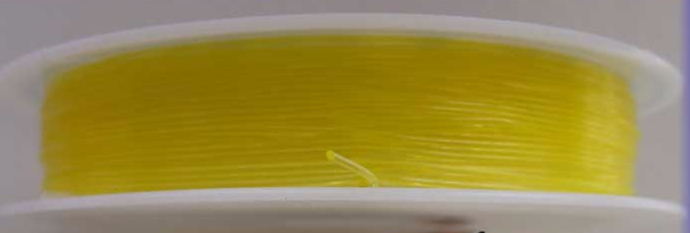 fil stretch elastique bobine 0.6mm jaune