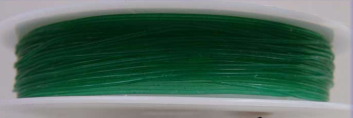 fil stretch elastique bobine 0.6mm vert fonce