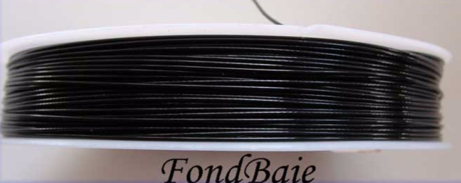 FIL CABLE 0,60mm NOIR par 1 bobine/40m