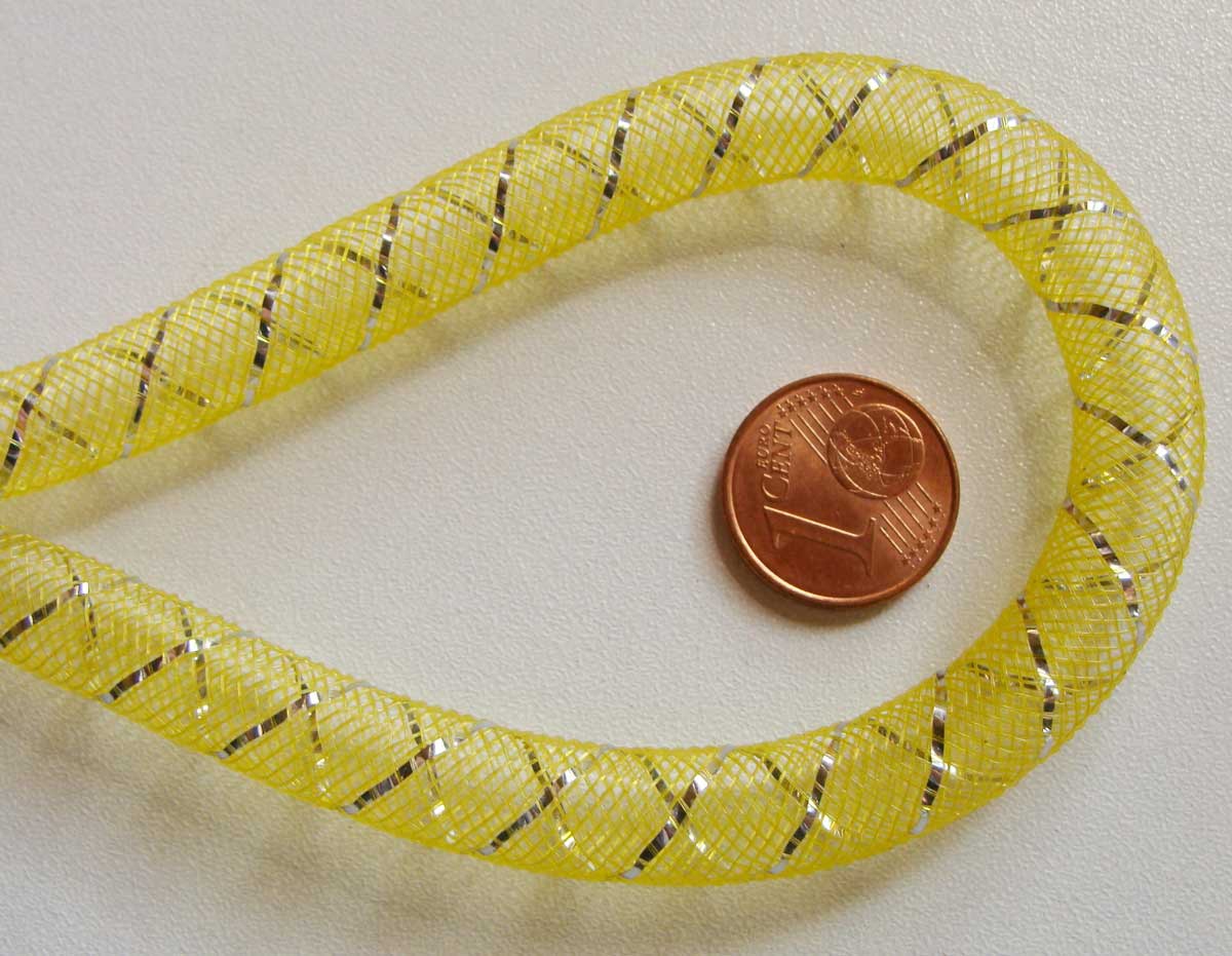 resille jaune argente fil 8mm