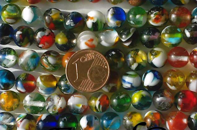 Perles verre très coloré rondes 8mm MIX par 48 pcs