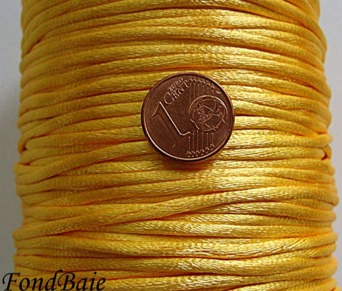 cordon queue de rat 2mm orange clair