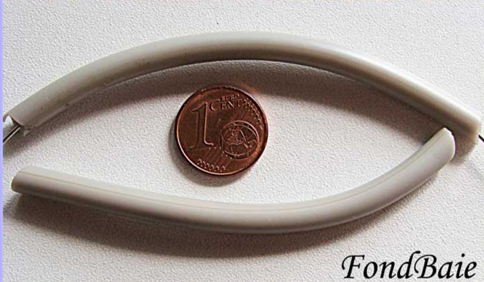 cordon creux 5mm gris clair polyurethane