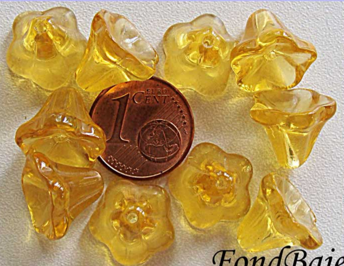 perle cone 12mm miel clair
