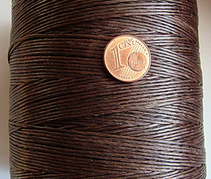 fil coton plat 1mm marron