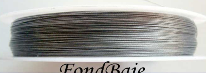 fil cable 03mm gris argente bobine