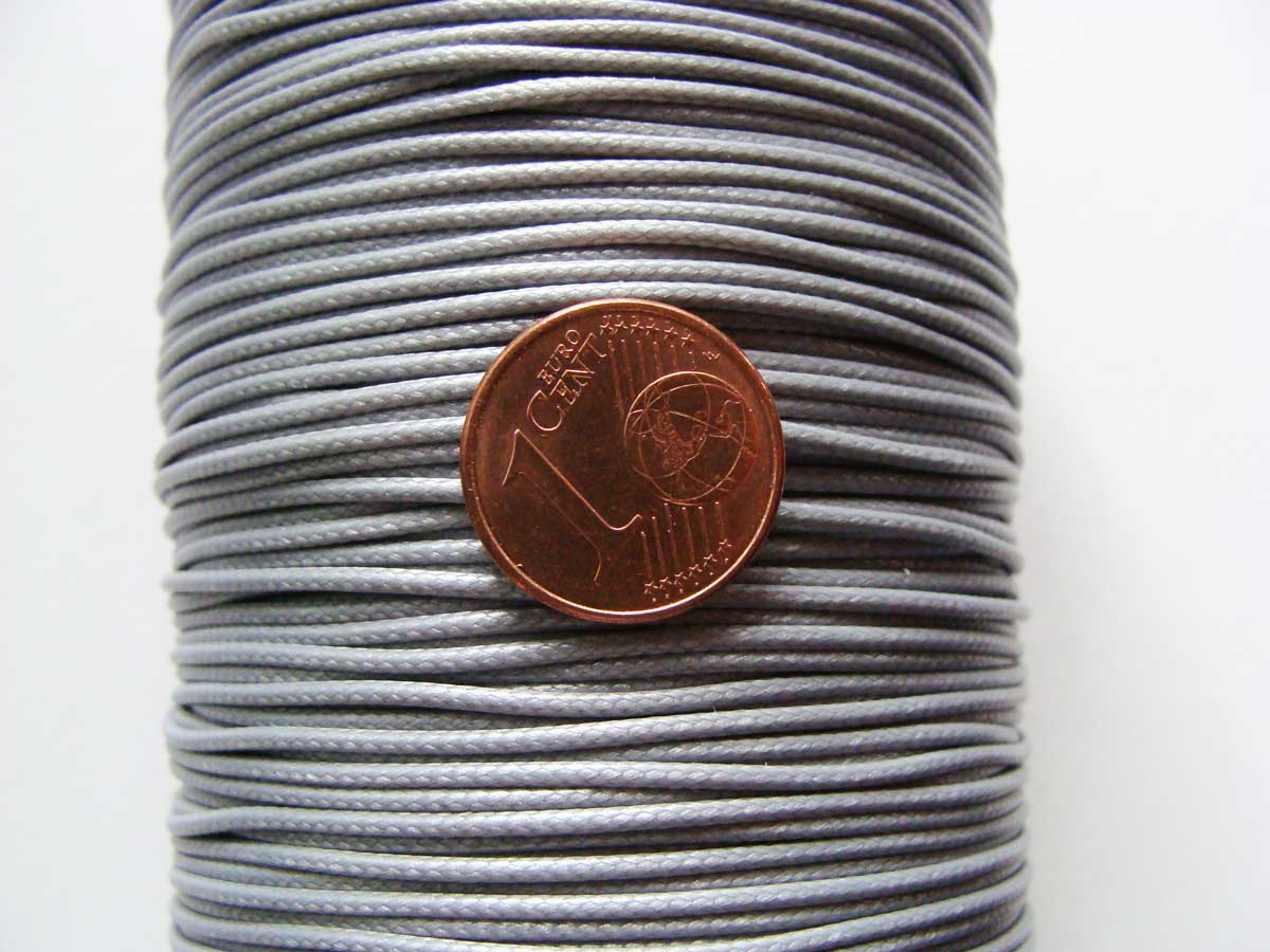 bobine fil coton nylon 1mm gris
