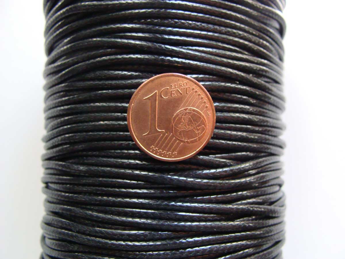 bobine fil coton nylon 1.5mm noir