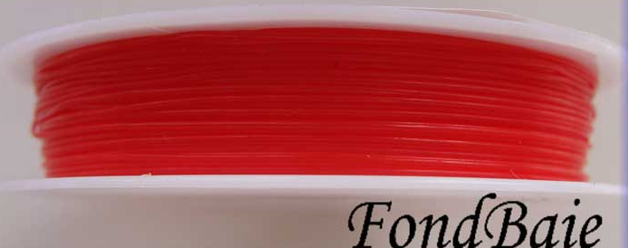 fil stretch elastique 08mm rouge