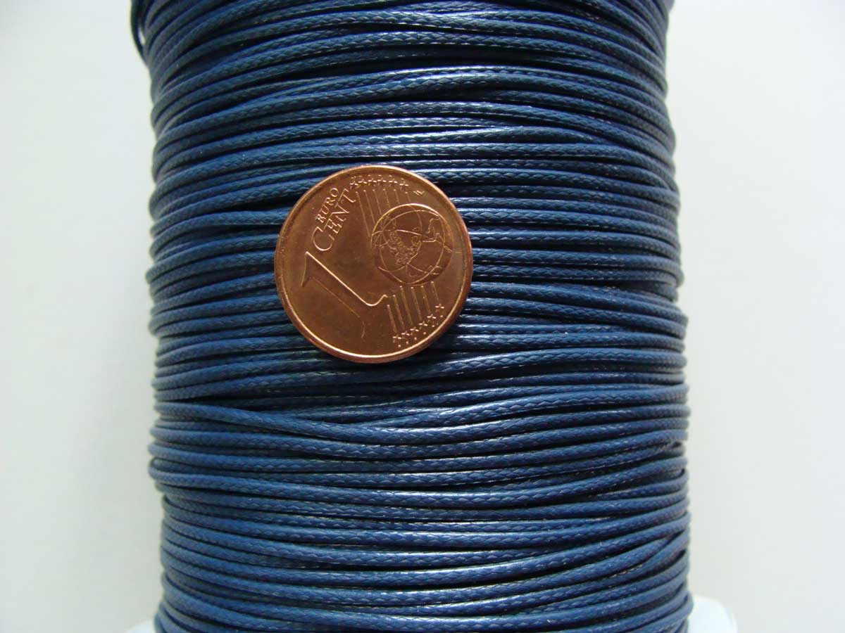 bobine fil coton nylon 1mm bleu fonce