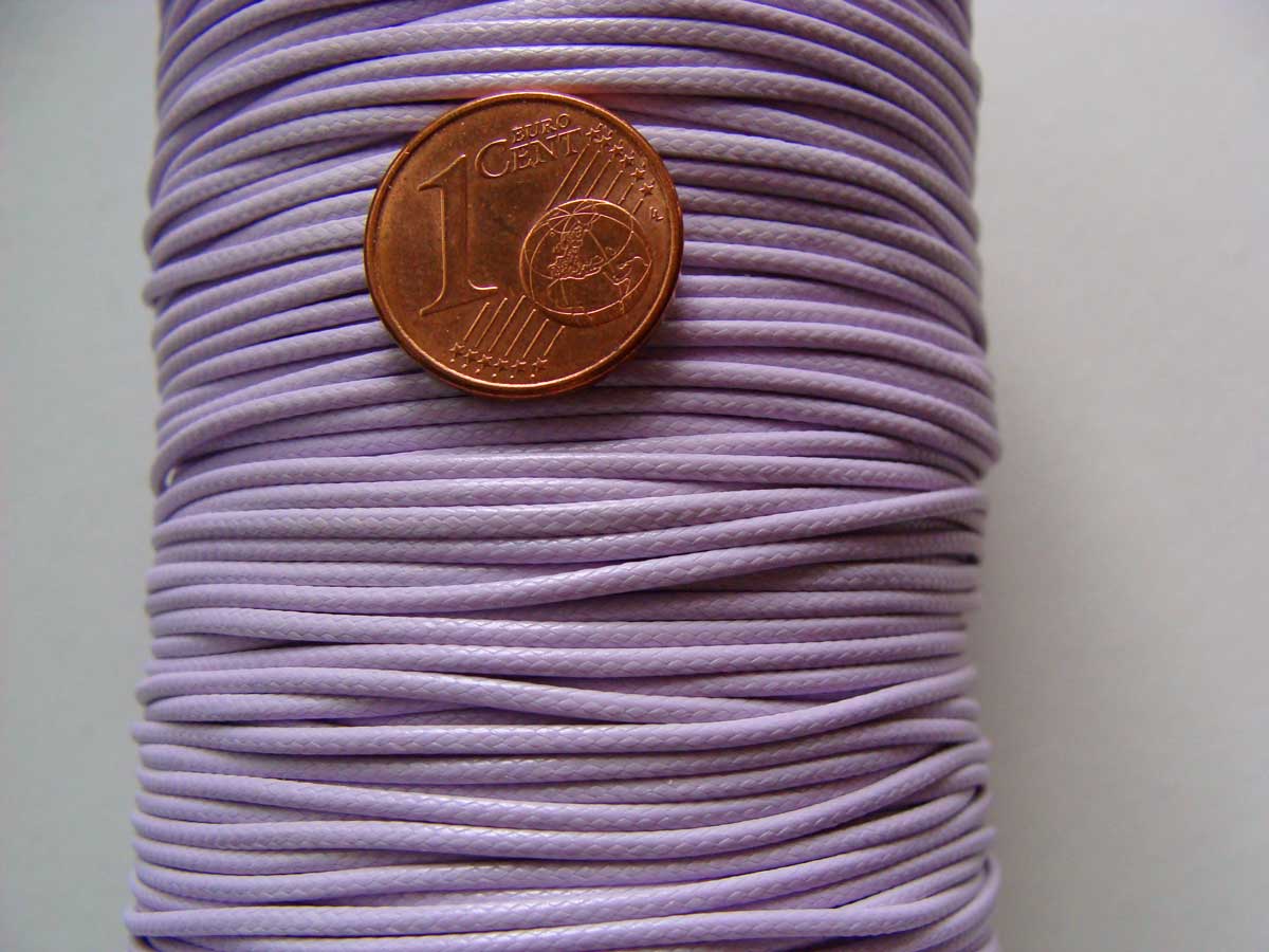 bobine fil coton nylon 1mm mauve