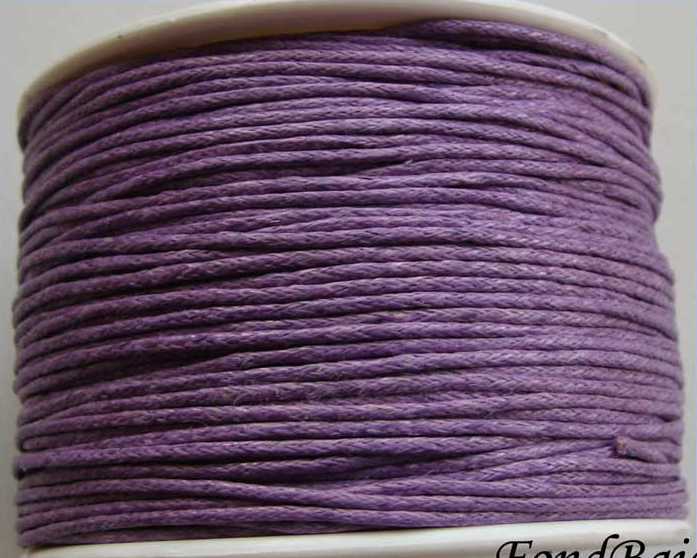 fil coton cire bobine 1mm violet