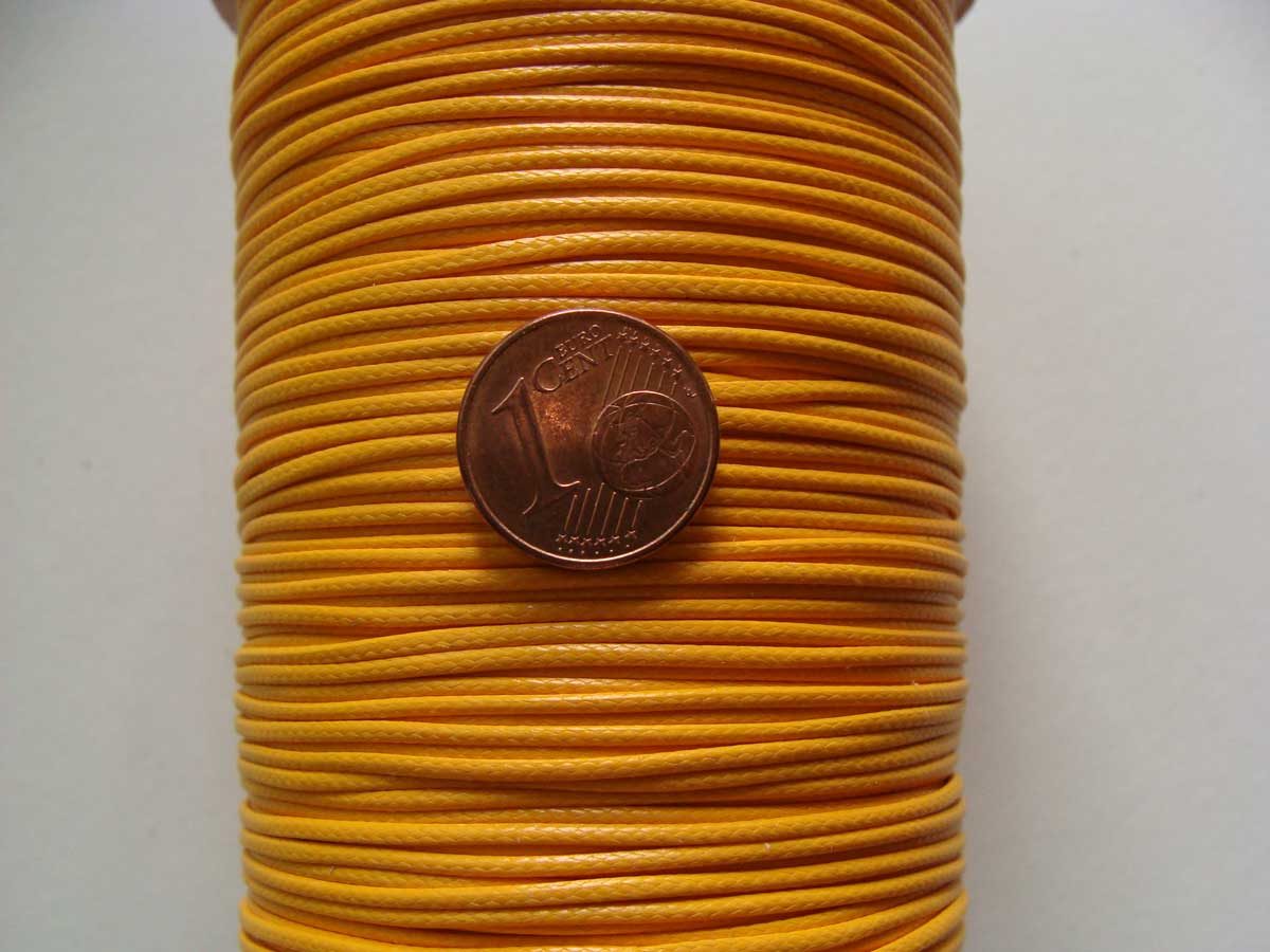 fil mix coton cire 1mm bobine orange