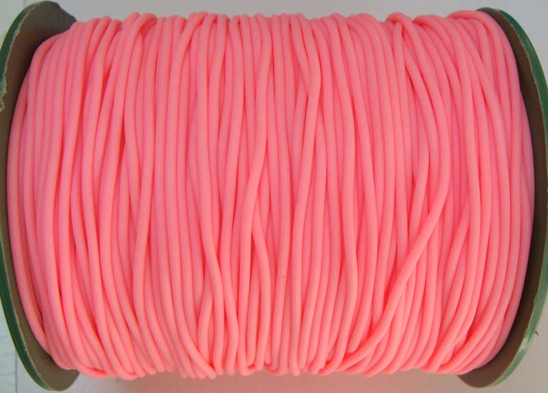 fil caoutchouc 2mm rose