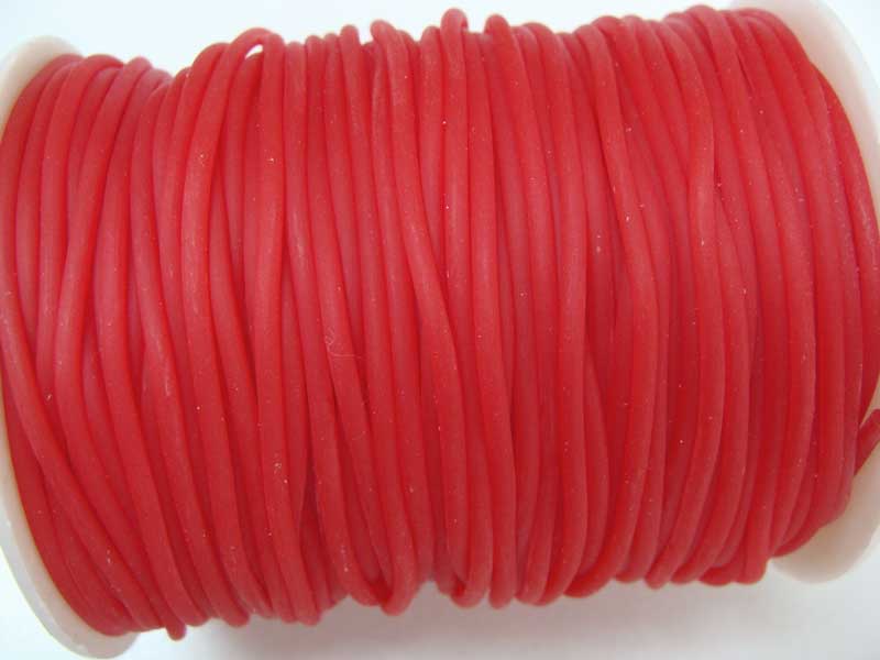fil caoutchouc 2mm rouge
